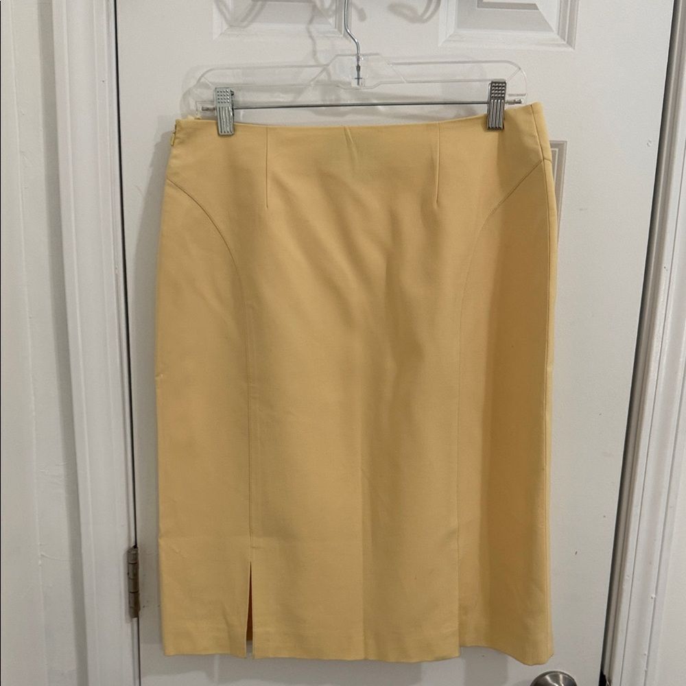 Worth Yellow Pencil Skirt Size 10